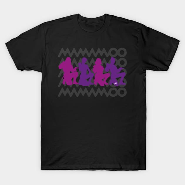 silhouette style design of mamamoo group in the hip era T-Shirt by MBSdesing 